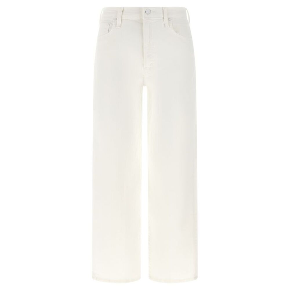 Mother Denim White Cotton Straight-Leg Women's Jeans